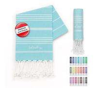 LeStoff Telo per hammam di alta qualità, 50 x 100 cm, 100% cotone biologico, prelavato, sostenibile, leggero, compatto, assorbente, ad asciugatura rapida, asciugamano per bagno, ospiti, viso, sport