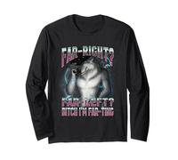L'estrema Destra Estrema Sinistra I'm Farting Alpha Wolf Unhinged Meme Maglia a Manica
