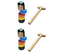 Lesunbak Omino di Legno Indistruttibile | Giocattolo Magico Interessante Portatile con Bastone | Puntelli per Trucchi Magnetici da Palco per Burattini, Regali per I Tuoi Amici, La Tua Famiglia
