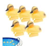 Lesunbak Simpatica Esca Galleggiante anatroccolo, 5PCS Esche galleggianti Gialle anatroccoli, Statua realistica dello Stagno 'Anatra Gialla, Statua Decorativa dello Stagno, Esche realistiche