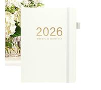 Lesunbak Taccuino A5 | Blocco note per la pianificazione 2026, 144 fogli, copertina rigida, calendario A5, per viaggi, università, laurea, casa, lavoro, scuola, studio, riunioni