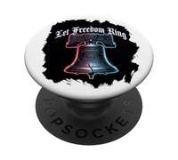 Let Freedom Ring USA Glitch Liberty Bell per il 250° anniversario PopSockets PopGrip Adesivo