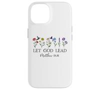 Let God Lead Matthew 19:26 God Quote All Things Are Possible Custodia per iPhone 14