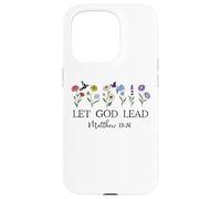 Let God Lead Matthew 19:26 God Quote All Things Are Possible Custodia per iPhone 15 Pro