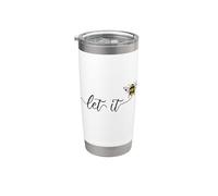 Let It Bee - Api dolci disegnate a mano da apicoltore Bicchiere termico in acciaio inox doppia parete