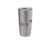 Let It Bee - Api dolci disegnate a mano da apicoltore Bicchiere termico in acciaio inox doppia parete