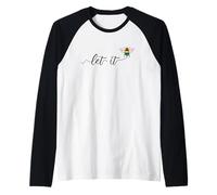 Let It Bee - Api Dolci Disegnate a Mano da Apicoltore Maglia con Maniche Raglan