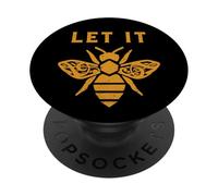 Let It Bee Chiave di violino Miele Gioco di parole Rustico Grafica Amante della Musica PopSockets PopGrip Adesivo