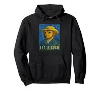 Let It Gogh Dog Selfie Art Lover Pittura Vincent Van Gogh Felpa con Cappuccio