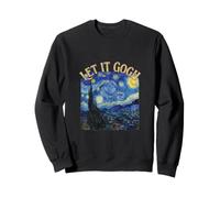 Let It Gogh Notte Stellata Pittura Belle Arti Gioco di Parole Felpa