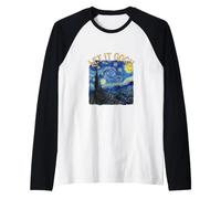 Let It Gogh Notte Stellata Pittura Belle Arti Gioco di Parole Maglia con Maniche Raglan