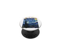 Let It Gogh Notte Stellata Pittura Belle Arti Gioco di parole PopSockets PopGrip Adesivo