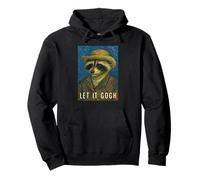 Let It Gogh Racoon Selfie Art Lover Pittura Vincent Van Gogh Felpa con Cappuccio