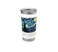 Let It Gogh Swirling Sky Night Art Amante Divertente gioco di parole Tee 1 Bicchiere termico in acciaio inox doppia parete
