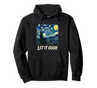 Let It Gogh Swirling Sky Night Art Amante Divertente Gioco di Parole Tee 1 Felpa con Cappuccio