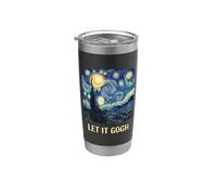 Let It Gogh Swirling Sky Night Art Amante Divertente gioco di parole Tee 2 Bicchiere termico in acciaio inox doppia parete