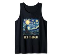 Let It Gogh Swirling Sky Night Art Amante Divertente Gioco di Parole Tee 2 Canotta