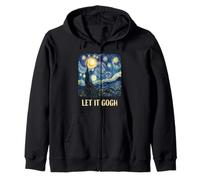 Let It Gogh Swirling Sky Night Art Amante Divertente Gioco di Parole Tee 2 Felpa con Cappuccio