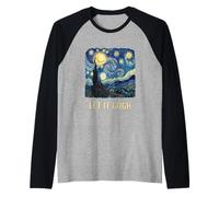 Let It Gogh Swirling Sky Night Art Amante Divertente Gioco di Parole Tee 2 Maglia con Maniche Raglan