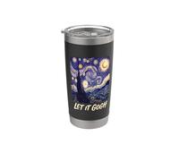 Let It Gogh Swirling Sky Night Art Amante Divertente gioco di parole Tee 3 Bicchiere termico in acciaio inox doppia parete
