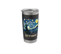 Let It Gogh Swirling Sky Night Art Amante Divertente gioco di parole Tee 5 Bicchiere termico in acciaio inox doppia parete