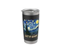Let It Gogh Swirling Sky Night Art Amante Divertente gioco di parole Tee 6 Bicchiere termico in acciaio inox doppia parete