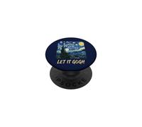 Let It Gogh Swirling Sky Night Art Amante Divertente gioco di parole Tee 6 PopSockets PopGrip Adesivo