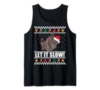 Let it Slow! Brutto Meme di Babbo Natale Brutto Maglione Natalizio Canotta