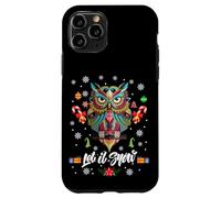 Let It Snow Cool Christmas Night Owl Illustration Graphic Custodia per iPhone 11 Pro