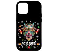 Let It Snow Cool Christmas Night Owl Illustration Graphic Custodia per iPhone 12/12 Pro
