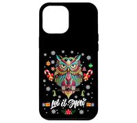 Let It Snow Cool Christmas Night Owl Illustration Graphic Custodia per iPhone 12 Pro Max