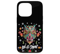 Let It Snow Cool Christmas Night Owl Illustration Graphic Custodia per iPhone 13 Pro