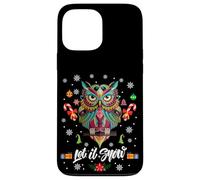 Let It Snow Cool Christmas Night Owl Illustration Graphic Custodia per iPhone 13 Pro Max