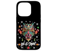 Let It Snow Cool Christmas Night Owl Illustration Graphic Custodia per iPhone 14 Pro