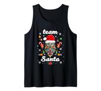 Let It Snow Cool Christmas Night Owl Team Santa Illustration Canotta