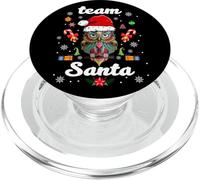 Let It Snow Cool Christmas Night Owl Team Santa Illustration PopSockets PopGrip per MagSafe