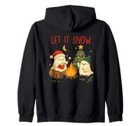 Let It Snow Cute Ghosts Intorno Campfire Felpa con Cappuccio