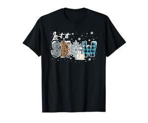 Let-It Snow - Pupazzo di Neve circondato da Un Inverno vorticoso Maglietta