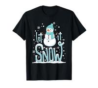 Let-It Snow Snowman Christmas Vibes Christmas Snowfall Cozy Maglietta