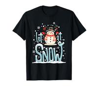 Let-It Snow Snowman Christmas Vibes Christmas Snowfall Cozy Maglietta