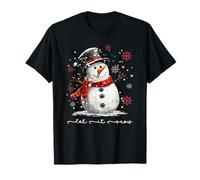 Let-It Snow Snowman Christmas Vibes Christmas Snowfall Fun Maglietta