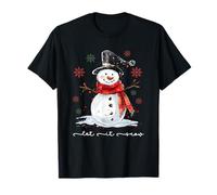 Let-It Snow Snowman Christmas Vibes Happy Nevfall Maglietta