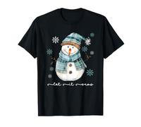 Let-It Snow Snowman Christmas Vibes Happy Nevfall Maglietta