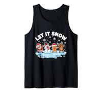 Let It Snow Squad Dabbing Babbo Natale, Renna, Pupazzo di Neve, Pan di Zenzero Canotta