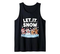 Let It Snow Squad Dabbing Babbo Natale, Renna, Pupazzo di Neve, Pan di Zenzero Canotta