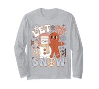 Let It Snow Winter Holiday Saying for Snow Lovers Maglia a Manica
