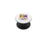 Let Kindness Grow Rainbow Books Fiori Gentilezza Orgoglio PopSockets PopGrip Adesivo