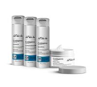 Let Me Be - Kit Collagene + Elastina, Shampoo e Balsamo Detersione equilibrata e rivitalizzante, Leave-in e Maschera riparatrice per capelli secchi | 3x240ml e 250g