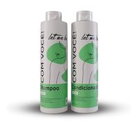Let Me Be - Kit "With You" Shampoo e Balsamo all'Aloe Vera e al Collagene, Cura Quotidiana, Rinforzante per Capelli, Controlla l'Estratto di Crespo, Aiuta la Crescita dei Capelli (2x1L)