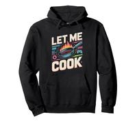 Let Me Cook Cucina Cuoco Chef Grigliata Barbecue Griglia Felpa con Cappuccio